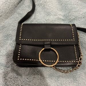 Black Studded Crossbody Bag